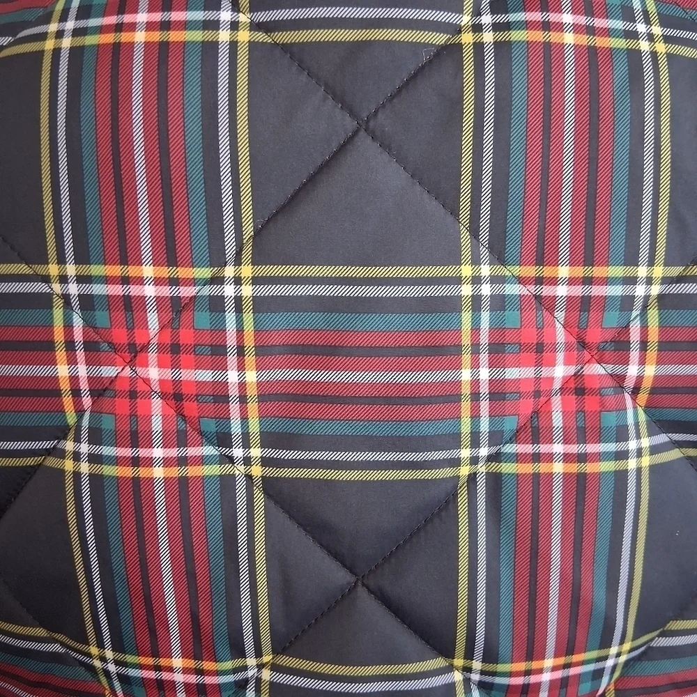 J-CREW Stuart Tartan Quilted Puffer Vest Size Medium